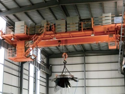 electromagnetic scrap handling overhead crane