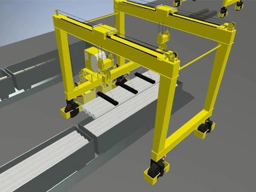 rubber tire gantry crane for steel pipe handling cost